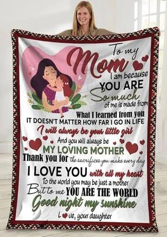 To My Mom Good Night My Sunshine Fleece Blanket Gift For Mom From Daughter Home Decor Bedding Couch Sofa Soft - Thegiftio UK