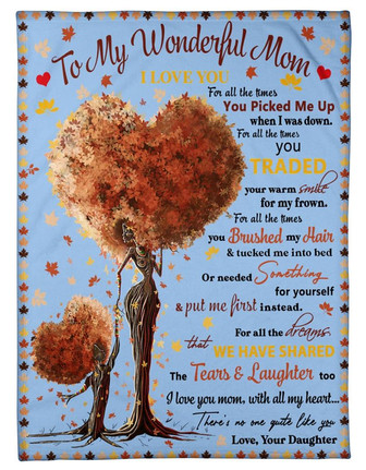 To My Mom The Heart Tree I Love You For All The Times Fleece Blanket Gift For Family, Birthday, Mother, - Thegiftio UK