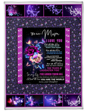 To My Mom I'm Always With You Fleece Blanket Gift For Mom From Daughter Birthday Gift,Family Gift Home Decor - Thegiftio