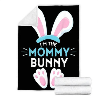 To My Mom I'm The Mommy Bunny Blanket Gift For Mom Bunny Lover Birthday Gift Bedding Couch Sofa Soft And Comfy Cozy - Thegiftio UK