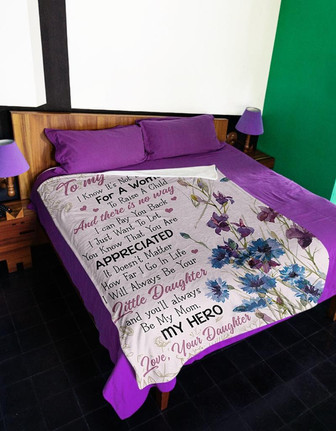 To My Mom You Know That You Are Appreciated Purple Floral Blanket Gift For Mom From Daughter Birthday Gift Home Decor - Thegiftio UK