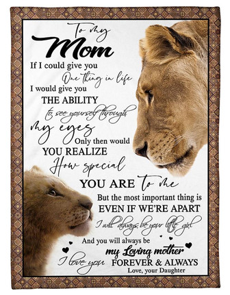 To My Mom Love Your Daughter Fleece Blanket,Thank You Gifts For Mother's Day, Best Mother's Day Gift Ideas, Home Decor - Thegiftio UK
