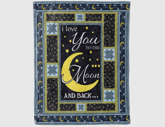 To My Mom I Love You To The Moon And Back Blanket Gift For Mom From Daughter Birthday Gift Bedding Couch Sofa Soft - Thegiftio UK