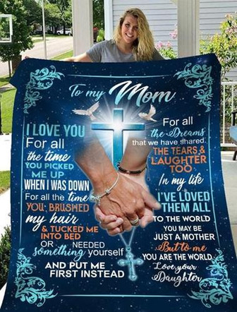To My Mom I Love You For All The Time You Picked Me Up, Fleece Blanket, Thank You Gifts For Mothers - Thegiftio UK