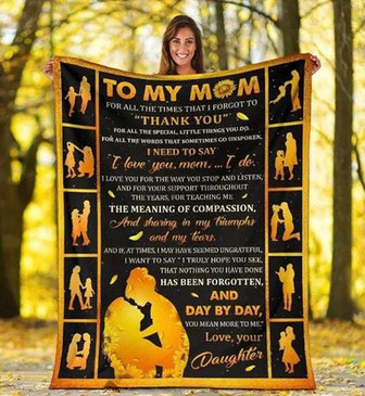 To My Mom You Mean More To Me Fleece Blanket Gift For Mom From Daughter Home Decor Bedding Couch Sofa Soft - Thegiftio UK