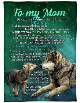 To My Mom I Need To Say I Love You Fleece Blanket Gift For Family, Birthday, Mother, For Her, Daughter To Mom Gift - Thegiftio UK