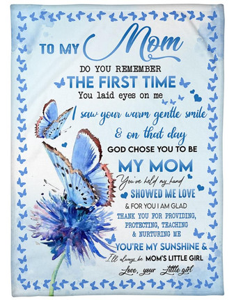 To My Mom You Showed me Your Love Fleece Blanket Gift For Family, Birthday, Mother, For Her, Daughter To Mom Gift - Thegiftio UK
