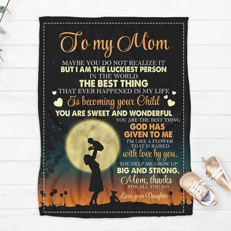 To My Mom You Are Sweet And Wonderful Blanket Gift For Mom From Son Birthday Gift Home Decor Bedding Couch Sofa Soft - Thegiftio UK
