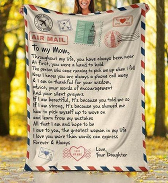 To My Mom Throughout My Life, You Have Always Been Near London Mail From Daughter Fleece Blanket Home Decor - Thegiftio UK