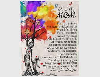 To My Mom For All The Times You Gently Picked Me Up Human Tree Blanket Gift For Family Mother Birthday Gift - Thegiftio UK