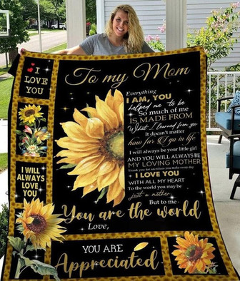 To My Mom You Are The World Fleece Blanket Gift For Family Birthday Mom Mother Daughter Son Gift Home Decor - Thegiftio UK