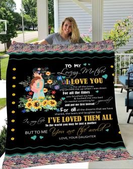 To My Mom To The World You May Be Just A Mother Fleece Blanket, Mother s Day Greetings, Mother s Day To Mom, - Thegiftio UK