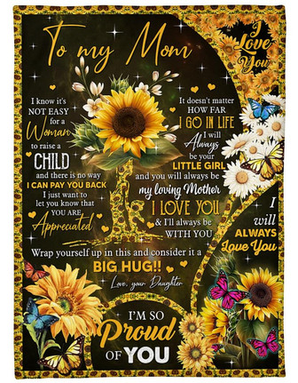 To My Mom Wrap Yourself Up In This And Consider It A Big Hug Fleece Blanket Meaningful Mothers Day Gift, - Thegiftio UK