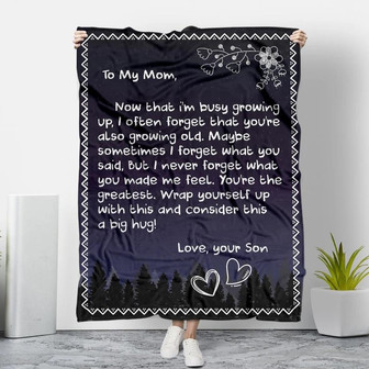 To My Mom You're The Greatest Fleece Blanket, Mother's Day Gift, Gift From Son To Mom, Home Decor Bedding Couch - Thegiftio UK