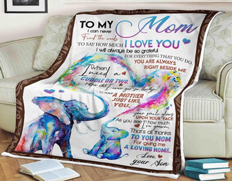 To My Mother You Are Always Right Beside Me Fleece Blanket Gift For Family,Birthday,Parents,Mother,Mom Gift - Thegiftio UK