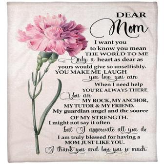 To My Mother I Appreciate All You Do Fleece Blanket Gift For Family,Birthday,Parents,Mother,Mom Gift - Thegiftio UK