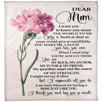To My Mother I Appreciate All You Do Fleece Blanket Gift For Family,Birthday,Parents,Mother,Mom Gift - Thegiftio