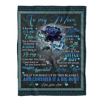 To My Mother How Far I Go In Life Fleece Blanket Gift For Family,Birthday,Parents,Mother,Mom Gift Home Decor and Comfy - Thegiftio UK
