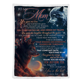 To My Mother You Gave Me Laughter Throughout The Years Fleece Blanket Gift For Family,Birthday,Parents,Mother,Mom Gift - Thegiftio UK