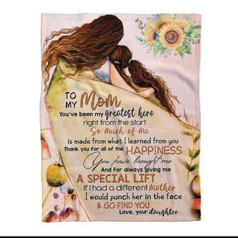 To My Mother You Have Been My Greatest Hero Fleece Blanket Gift For Family,Birthday,Parents,Mother,Mom Gift - Thegiftio UK