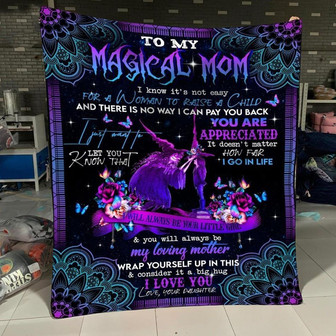 To My Mother Halloween It's Not Easy For A Woman To Raise A Child Fleece Blanket Gift For Family, Birthday, - Thegiftio UK