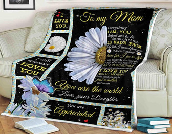 To My Mother You Helped Me To Be So Much Of Me Fleece Blanket Gift For Family,Birthday,Parents,Mother,Mom Gift - Thegiftio UK