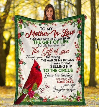 To My Mother-in-law The Gift Of You Cardinal Blanket Gift For Mother-in-law From Daughter-in-law Birthday Gift - Thegiftio UK