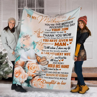 To My Mother I Just Want To Say Thank You Fleece Blanket Gift For Family,Birthday,Parents,Mother,Mom Gift - Thegiftio UK