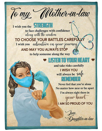 To My Mother In Law I Am So Pround Of You Fleece Blanket, Mother s Day Greetings, Mother s Day In Law To Mom, - Thegiftio UK