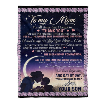 To My Mother For All Little Things You Do Fleece Blanket Gift For Family,Birthday,Parents,Mother,Mom Gift - Thegiftio UK
