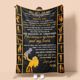 To My Mother I Need To Say I Love You Fleece Blanket Gift For Family,Birthday,Parents,Mother,Mom Gift - Thegiftio UK
