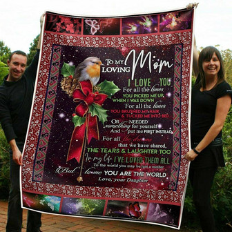 To My Mother You Are Not Only The Mother You Are The World To Me Fleece Blanket Gift For Family,Birthday,Christmas, - Thegiftio UK