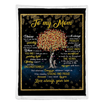 To My Mother I Was Raised By You Fleece Blanket Gift For Family,Birthday,Parents,Mother,Mom Gift Home Decor and Comfy - Thegiftio UK