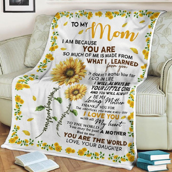 To My Mother You Are My Sunshine Fleece Blanket Gift For Family,Birthday,Parents,Mother,Mom Gift Home Decor and Comfy - Thegiftio UK