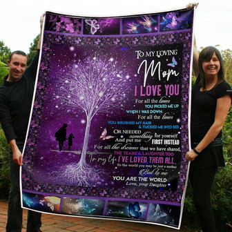 To My Mother For All The Times You Tucked Me Into Bed Fleece Blanket Gift For Family,Birthday,Parents,Mother,Mom Gift - Thegiftio UK