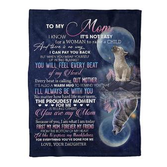 To My Mother I Am What I Am Today Because Of You Fleece Blanket Gift For Family,Birthday,Parents,Mother,Mom Gift - Thegiftio UK