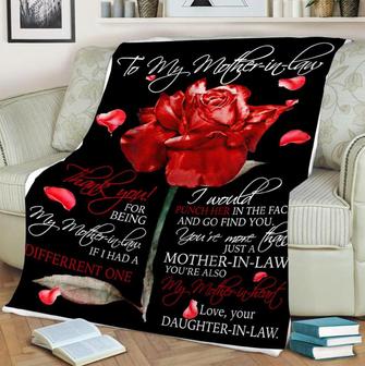 To My Mother-In-Law Thank You For Being My Mother Fleece Blanket Gift For Family,Birthday,Parents,Mother,Mom Gift - Thegiftio UK