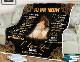 To My Mother Wear It And Consider It Fleece Blanket Gift For Family,Birthday,Parents,Mother,Mom Gift - Thegiftio UK