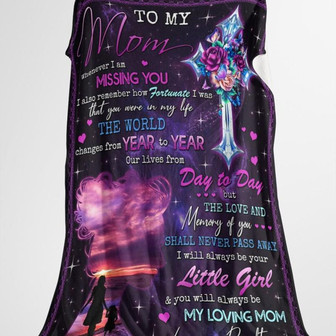 To My Mother Whenever I Missing You Fleece Blanket Gift For Family,Birthday,Parents,Mother,Mom Gift Home Decor and Comfy - Thegiftio UK