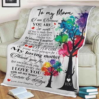 To My Mother I Will Always Be Your Girl Mom Fleece Blanket Gift For Family,Birthday,Parents,Mother,Mom Gift - Thegiftio UK