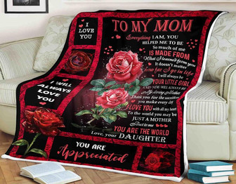 To My Mother I Will Always Love You Fleece Blanket Gift For Family,Birthday,Parents,Mother,Mom Gift Home Decor and Comfy - Thegiftio UK