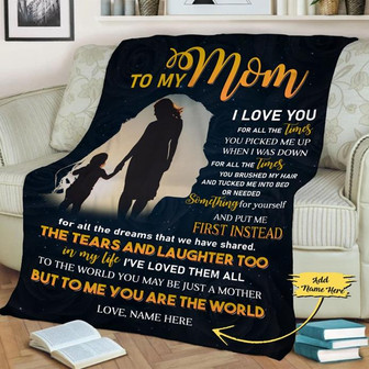 Mother's Day Gift For Mom Personalized Blanket, Customized Gift For Mom, Fleece Blanket For Mom, Blanket For Birthday Mama Gift Blanket - Thegiftio
