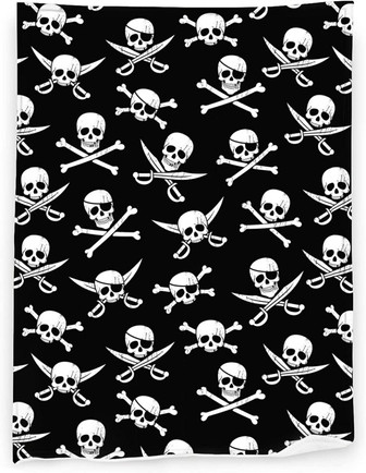 Nautical Pirate Flannel Blanket Soft Warm Plush Fleece Throw Blanket Lightweight for Kids Teens Adults Gift for All Season - Thegiftio