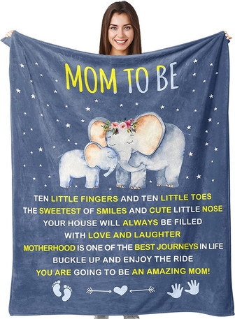 New Mom Gifts for Women, Mom to Be Gift Blanket, Announcements Pregnancy Gifts for First Time Moms - Thegiftio