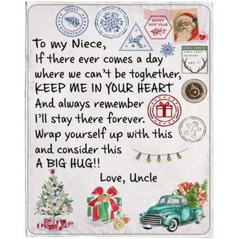 To My Niece Wrap Yourself Up Consider Big Hug Keep Me In Your Heart Christmas Xmas Gift From Uncle - Thegiftio UK