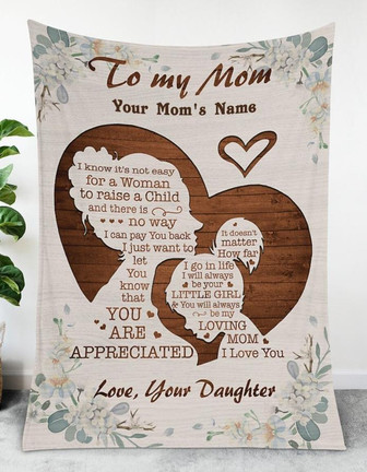 Perfect Gift for Mom, Mother And Daughter Blanket, Gift From Daughter, Mother's Day Gift, Mom's Birthday Fleece - Thegiftio UK