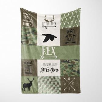 Personalized Baby Boy Blanket | Hunting Theme Baby Blanket For Boys | Woodland Baby Blanket | Newborn Baby Gift | Baby Shower Gift For Boys - Thegiftio UK