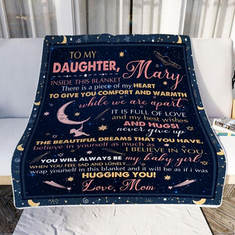 Personalized Blanket To My Daughter, Gift From Mom, Dad, Grandma, Customized Name, Custom Blanket for Birthday, Christmas, Thanksgiving - Thegiftio UK