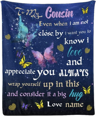 Personalized To My Cousin Throw Blanket - Gift For Birthday, Christmas, Mother's Day - Thegiftio