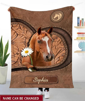 Personalized Custom Name Horse Lover Blanket, Birthday Gift, Horse Blanket, Christmas Gift - Thegiftio